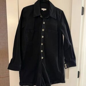 Gianna Bini black denim romper XS